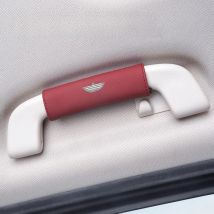 Car Interior Ceiling Handle Protective Cover For Mini Cooper One JCW Works F54 F55 F56 F57 F60 Suede Pull Gloves Accessories