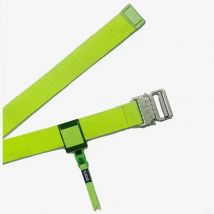 Functional Buckle Belt Men's Tooling Hip-hop Ins Fluorescent Green Decorative Belts Personality Silver Buckle Canvas Light Belt