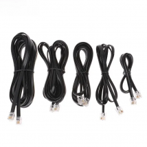 RJ11 RJ12 6P6C Data Cable, Male to Male Modular Data Cord Straight Wiring Pinout Telephone Handset Voice Extension Cable