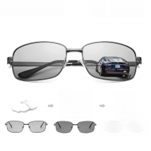 VIVIBEE Driving Rectangle Polarized Men Sunglasses Photochromic Fishing Women Car Driving UV400 Polarizing Male Sun Glasses