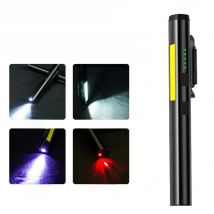 Mini USB Rechargeable LED Flashlights Multifunctional Portable Pocket 4 In 1 Pen Clip Light For Indicator Hand Held Work Light