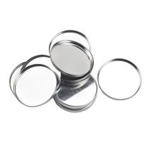 100Pcs Empty Round Metal Tin Palette Pans Round Metal Pans Cosmetic Eyeshadow Pans for Eyeshadow Palette Magnetic Makeup Palette