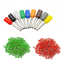 100pcs/Pack  E0508 E7508 E1008 E1508 E2508 Insulated Ferrules Terminal Block Cord End Wire Connector Electrical Crimp Terminator