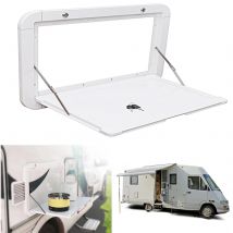 HWHongRV Premium Aluminum Alloy Foldable RV Picnic Table 23.4 x 16 Inch Wall Mounted Lockable Kit Campervan Motorhomes Accessory