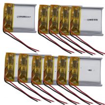10 pcs 3.7V 250 mAh 0.925Wh Li-polymer Rechargeable Li Battery 602020 For GPS Car Camera Recorder Bluetooth Speaker Dashcam