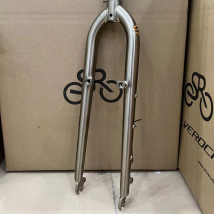 TSUNAMI Chromoly Steel 26 27.5" 29" MTB Rigid Fork 1 1/8" 28.6mm Disc Brake Classic Silver Reynolds 520 Mountain Bike 650B Forks