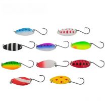 OUTKIT 10pcs Mix Colors 4.1cm 6.5g Fishing Spoon Lure Swim Bait Isca Artificial Trout Lure Pesca Fishing Tackle Truite Spoons