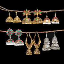 Pendientes Kolczyki Earrings For Women Hanging Earring Boho Accessories For Jewelry Indian Jhumka Ear Rings Beads Pearl Brinco