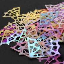 100Pcs/Lot 25*18mm Halloween Spider Web PVC Sequins Holiday Party Decoration Handmade DIY Sewing/Wedding/Coat Hat Accessories