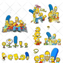 Disney The Simpsons Iron On Patches On Clothing Bart Heat Transfer Vinyl For Clothes T-shirt Family Hot Thermal Sticker DIY Gift