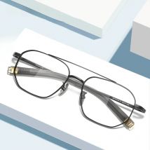 BCLEAR Men Women Classic Square Glasses Optical Frame Pure Titanium Luxury Double Bridge Prescription Eyeglasses Frames Eyewear