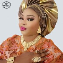 Schmuck Set Frauen italienische brasilia nische vergoldete Luxus Hochzeit Halskette Ohrringe Armband Set Goldfarben Party Schmuck