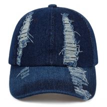Broken hole men's and women's washed old denim duckbill hats for couples in spring and autumn fashion retro baseball caps