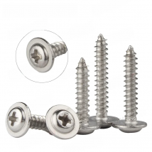 ZONSANTA 50pcs M1.4 M1.7 M2 M2.3 M2.6 M3 M4 Cross Round Head with Washer Self Tapping Screw 304 Stainless Steel Wood Screws