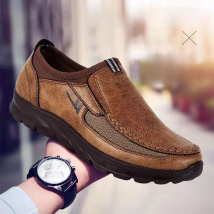 Men's Casual shoes Slip on Loafers Plus size 38-50 Trainers Adult Patchwork None-Woven Breathable Boat shoes leather male shoe