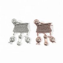 Fashion Creative Knitting Sweater Brooch For Woman Wool Line Needle Enamel Lapel Pin Trend All-Match Brooches Jewelry Gift