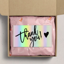 30pcs Thank You Card For Supporting Business Package Decoration "Gorgeous Thanks" Business Card Laser card Handmade With Love