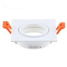 Hot Sale Square White Color Aluminum LED Downlight Light Holder GU10 Fitting Fixture Frame Spot Light Bracket For MR16 GU10