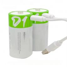 1.5V LR20 12000mWh D Size  Rechargeable Lithium Battery with Type-C charging cable, For Flashlight,Gas stoves and Water Heaters