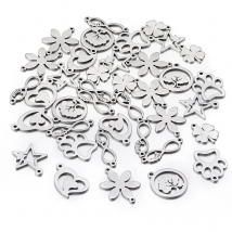 10pcs Stainless Steel Styles Charms Ornamen Charm Pendants for Necklace Bracelet Earring Diy Jewelry Handmade Craft Accessories