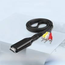 RCA AV/CVSB L/R Video to HDMI-compatible AV Scaler Adapter HD Video Converter Box 1080P Support NTSC PAL