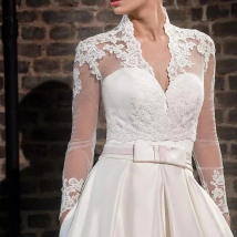 Long Sleeves Wedding Jacket Wrap Bridal Bolero Lace Top Bridal Wedding Shawl Bride Coat Wedding Accessories Customized