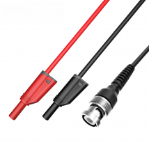 JXSINONE P1010 BNC Q9 To Dual 4mm Stackable Shrouded Banana Plug with Test Leads Probe Cable 120CM
