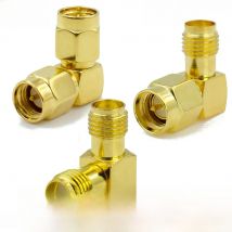 Connector SMA to SMA Male Elbow Converter 90 Degree Coaxial Adapter right angle connector adapter for for WIFI Antenna FPV