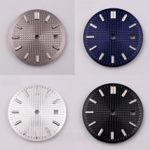 31mm sterile black blue silver gray watch dial fit NH35 ETA 2824 2836 Miyota 8205 8215 821A Mingzhu DG 2813 3804 movement
