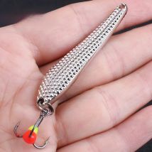 FTK Ice Fishing Lure Jigs Spoon 55mm 70mm 5g/12g Balancers Hard Fishing Bait With Treble Hook for Winter Pesca Fishing Tackle