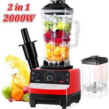 Frullatore commerciale resistente da 2000 W Frullatore stazionario Robot da cucina Frullati di ghiaccio per cucina Frullatore spremiagrumi ad alta potenza BPA gratuito