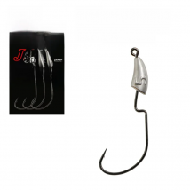 JK CH Barbed Jig Head Fishhooks 3.5g 5g 7g High Carbon Steel Chemically Sharpen Hook Point Front Weighted Worm Hook