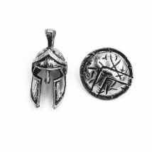 Vintage Spartan Helmet Warriors Charm Beads for Bracelet Necklace Keychain DIY Jewelry Making Accessories Zinc Alloy