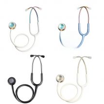 Double Sided Stethoscope Portable Professional Cardiology Stethoscope Medical Equipment Nurse Doctor Gilded White Stethoscope