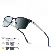 New Finished Myopia Sun Photochromic Glasses Fashion Chameleon Gray Lens Metal Legs With Degrees Sunglasses -1 -1.5 -2.0 -2.5 -3