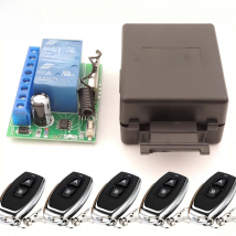 433MHz Universal Wireless Remote Control DC 12V 10A 2CH RF Relay Receiver Transmitter for Garage/Gate/Motor/LED/Light/Smart Room