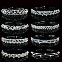 AINAMEISI Charm Bridal Tiara Crown Headband Heart Flower Rhinestone Crowns For Girls Wedding Hair accessories Party Jewelry Gift