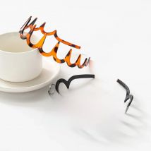 Korean Brown Resin Wave Toothed Headband for Women Fashion Hair Comb Zigzag Band Notched Headband Girls Hair Accessories