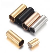 Stainless Steel 3mm 6mm Hole Size Magnetic Clasp Leather Cord Bracelet Necklace DIY Jewelry Making Accessories