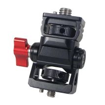 1/4 to 3/8 Camera Monitor Holder w Arri Locating Pins for Camera Field Cage Microphone Swivel and Tilt Adjustable Mount Bracket