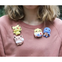 4.5cm high Cartoon pet brooch set wool needlepoint kit  wool felt needle felting pendant craft needlecraft DIY handmade