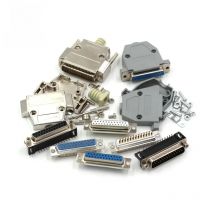 DB25 25P  Parallel Serial Port Female Male Wire Solder Connector Socket Plug VGA Adapter Plastic Metal Shell Cover