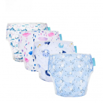 HappyFlute Baby Reusable 1PC Swimming Diapers Boys or Girls Cartoon Swimwear Children Adjustable Summer Swimming Nappy Pants