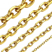 Stainless Steel O Chain For Men Women Rolo Necklace for Pendant Gold/Silver/Black Color Cable Link Gift 2mm 3mm 4mm 5mm 6mm Wide