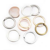 25mm 20pcs/lot Key Ring Key Chain Rhodium Bronze Gold  Silver 9 Colors Plated Loop Ring Keychain Keyrings Wholesale