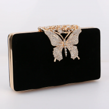 Women Evening Bags Butterfly Golden Day Clutch Rhinestones Shoulder Chain Party Holdr Handbags For Fashion Lady Purse