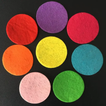 200pcs 30mm Mix Color Padded Felt Round Shape Craft/ DIY Appliques Clothing Decoration Scrapbook A15C*2