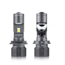 2PCS 100W H4 LED Len Mini Headlight Bulbs Super Bright 50000LM Bi-LED Projector Lenses H4 High Low Beam Headlamp For Car Moto
