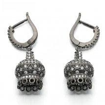 12*32mm High Quality Brass Cubic Zirconia Tassel Caps Pendant for Diy Jewelry Findings, Hole: 8mm, Model:VM16