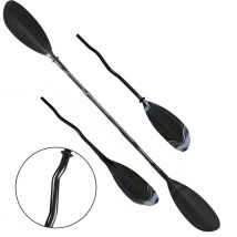 2 Piece Full Carbon Fiber Kayak Paddle Bent Shaft  Light Weight Sport Line Boats Oars 10cm Adjustable length Kayak Accessories